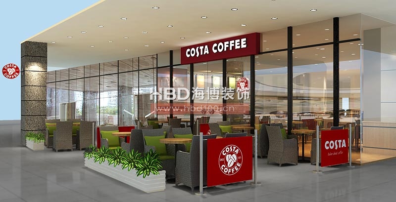 COSTA coffee 商場咖啡廳設計裝修